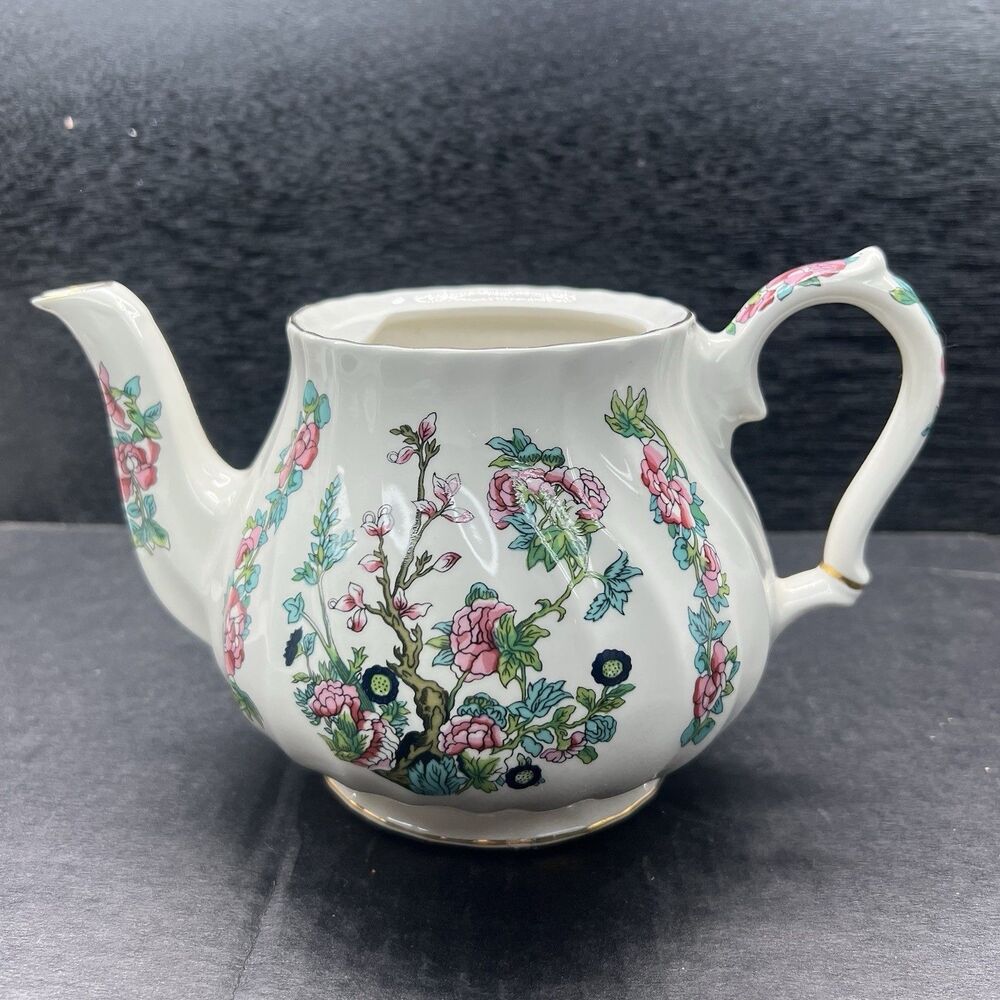 Vintage Sadler Porcelain Teapot "Indian Tree" Hand Painted~England 1940
